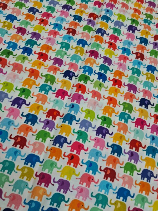 Multi colour baby elephant rayon 44"