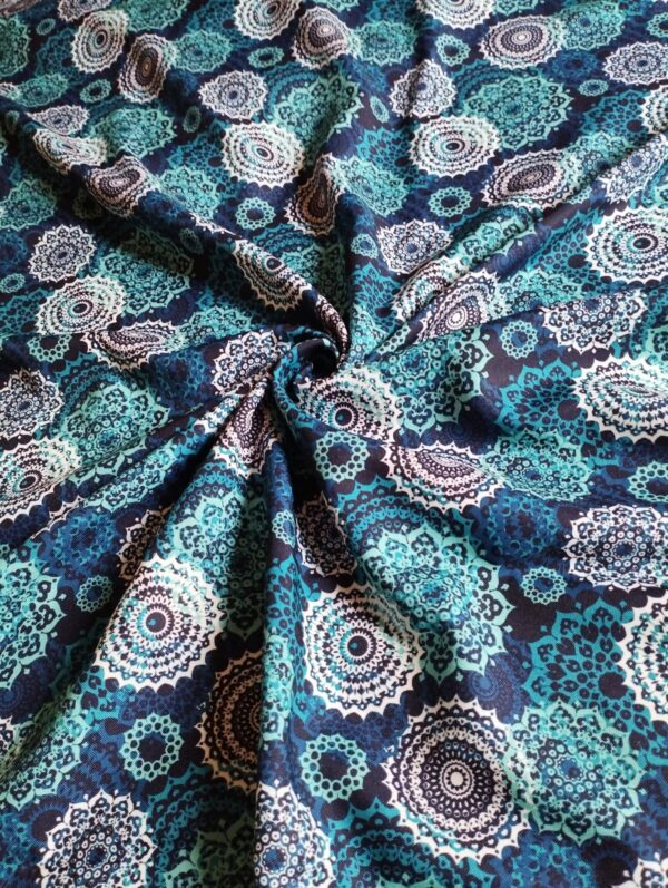 Mandala design digital print poly canvas 58"