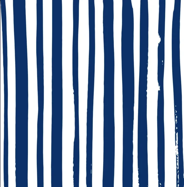Hand-Drawn Navy and White Vertical Stripe Pattern customizable