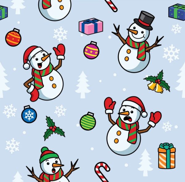 Festive Snowman Pattern customizable