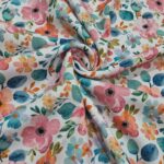 watercolor meadow floral poly canvas fabric 60 inch width