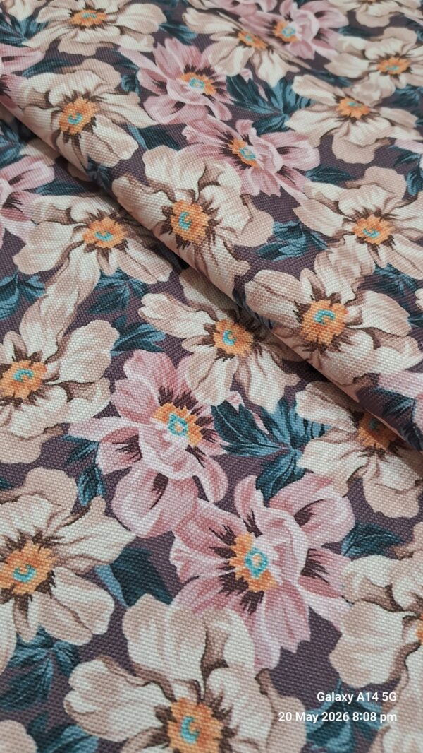 midnight bloom floral poly canvas fabric 60 inch width