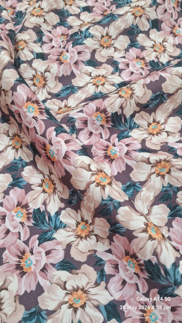 midnight bloom floral poly canvas fabric 60 inch width