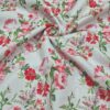 Classic spring rose floral poly canvas fabric 60 inch width